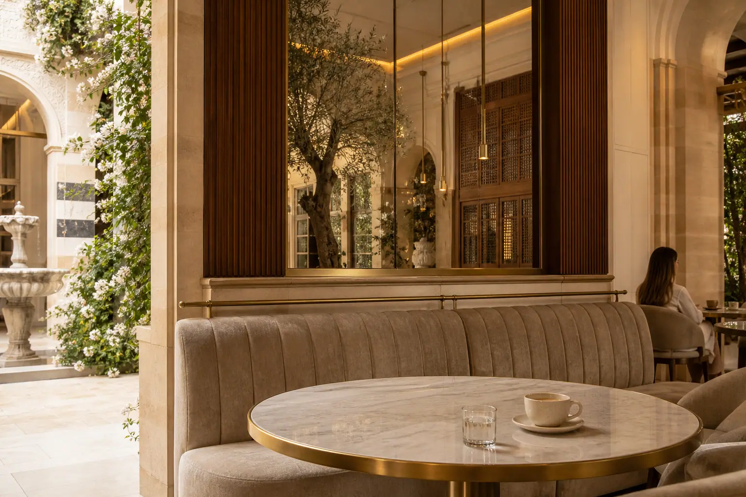 Ziara Damascus — interior banquette