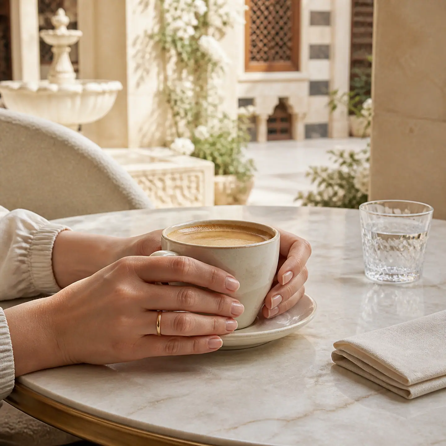 Ziara Damascus — coffee and hands